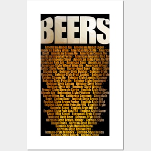 Beer types Posters and Art